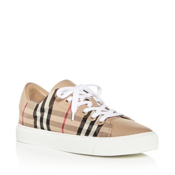 Burberry albridge vintage check low top sneakers 39.5/9.5 - Picture 1 of 11